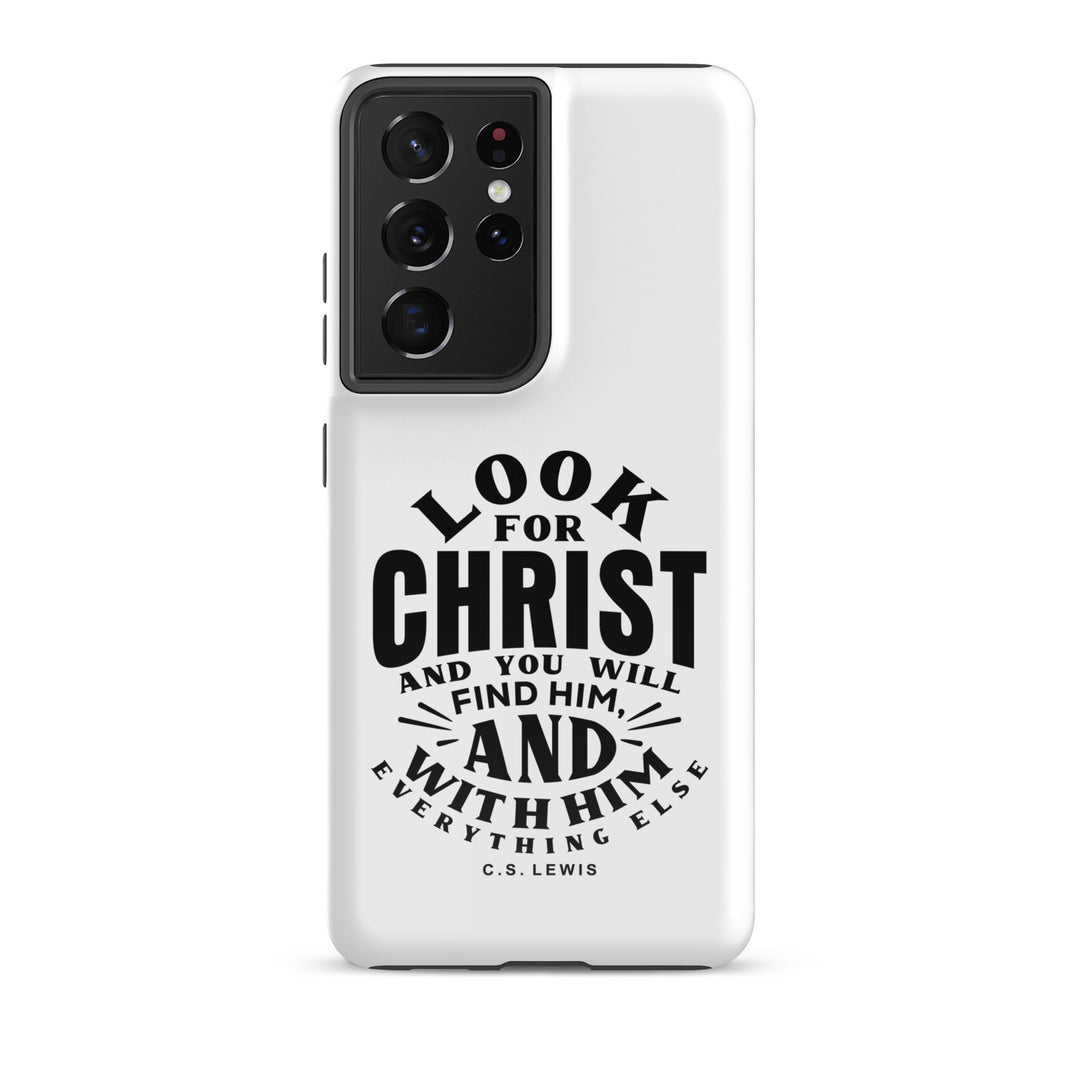 Christian Phone Case Look For Christ White for Samsung® Samsung® Phone Cases Glossy Samsung Galaxy S21 Ultra 