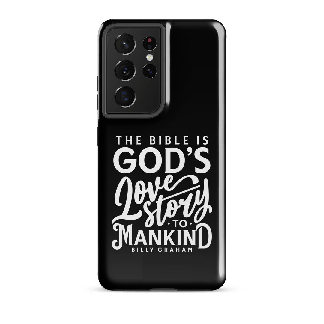 Christian Phone Case God's Love Story Black for Samsung® Samsung® Phone Cases Glossy Samsung Galaxy S21 Ultra 