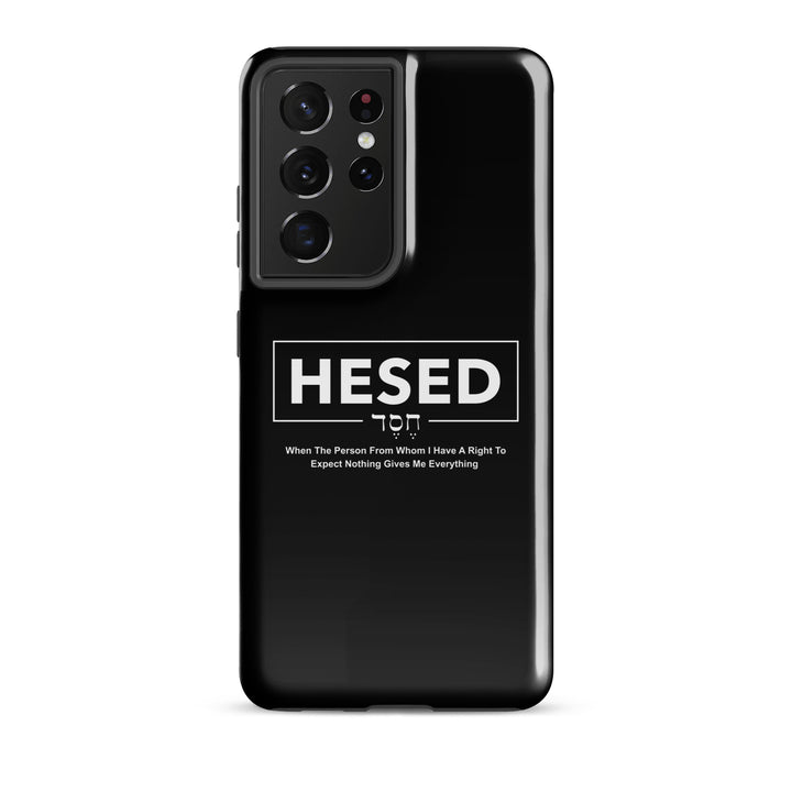 Christian Phone Case Hesed Everything Black for Samsung® Samsung® Phone Cases Glossy Samsung Galaxy S21 Ultra 