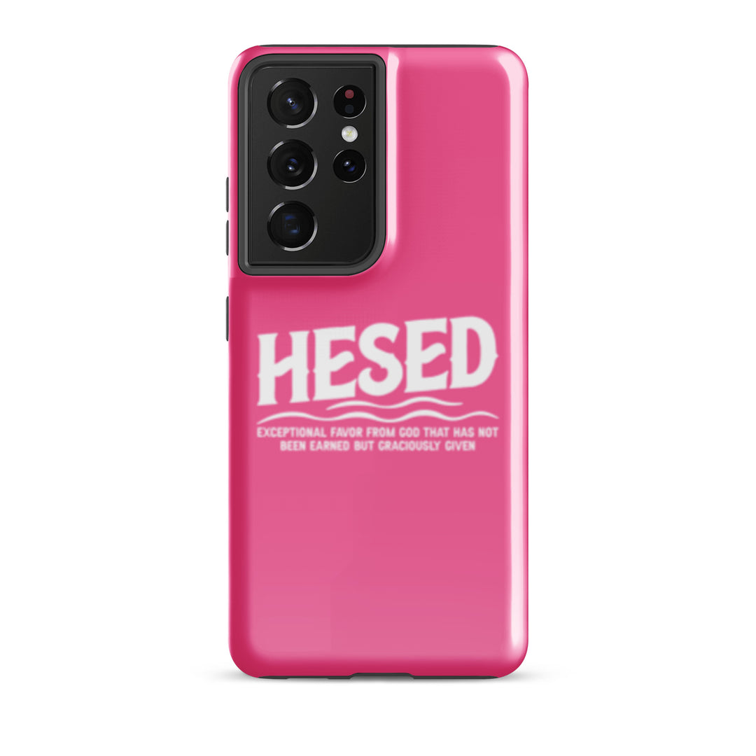 Christian Phone Case Hesed Exceptional Favor Pink for Samsung® Samsung® Phone Cases Glossy Samsung Galaxy S21 Ultra 