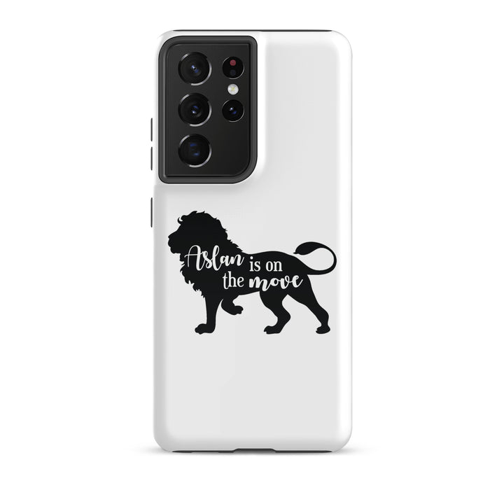 Christian Phone Case Aslan Is On The Move White for Samsung® Samsung® Phone Cases Glossy Samsung Galaxy S21 Ultra 