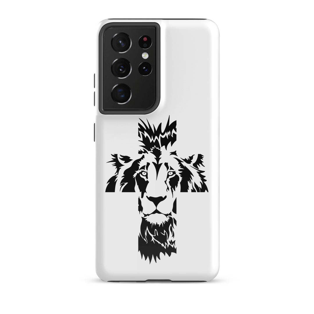 Christian Phone Case Aslan Cross White for Samsung® Samsung® Phone Cases Glossy Samsung Galaxy S21 Ultra 