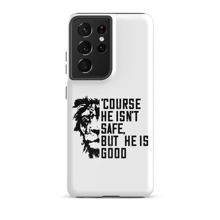 Christian Phone Case 'Course He Isn't Safe White for Samsung® Samsung® Phone Cases Glossy Samsung Galaxy S21 Ultra 