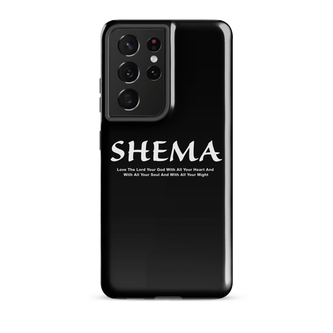 Christian Phone Case Shema Love The Lord Black for Samsung® Samsung® Phone Cases Glossy Samsung Galaxy S21 Ultra 