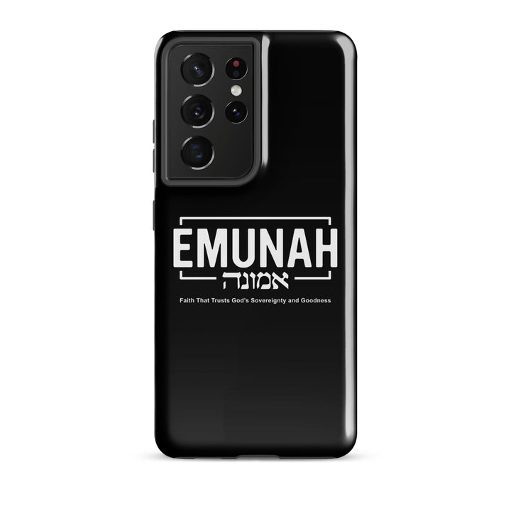 Christian Phone Case Emunah Faith That Trusts for Samsung® Samsung® Phone Cases Glossy Samsung Galaxy S21 Ultra 