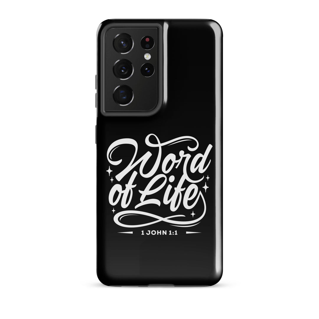 Christian Phone Case Word of Life Black for Samsung® Samsung® Phone Cases Glossy Samsung Galaxy S21 Ultra 