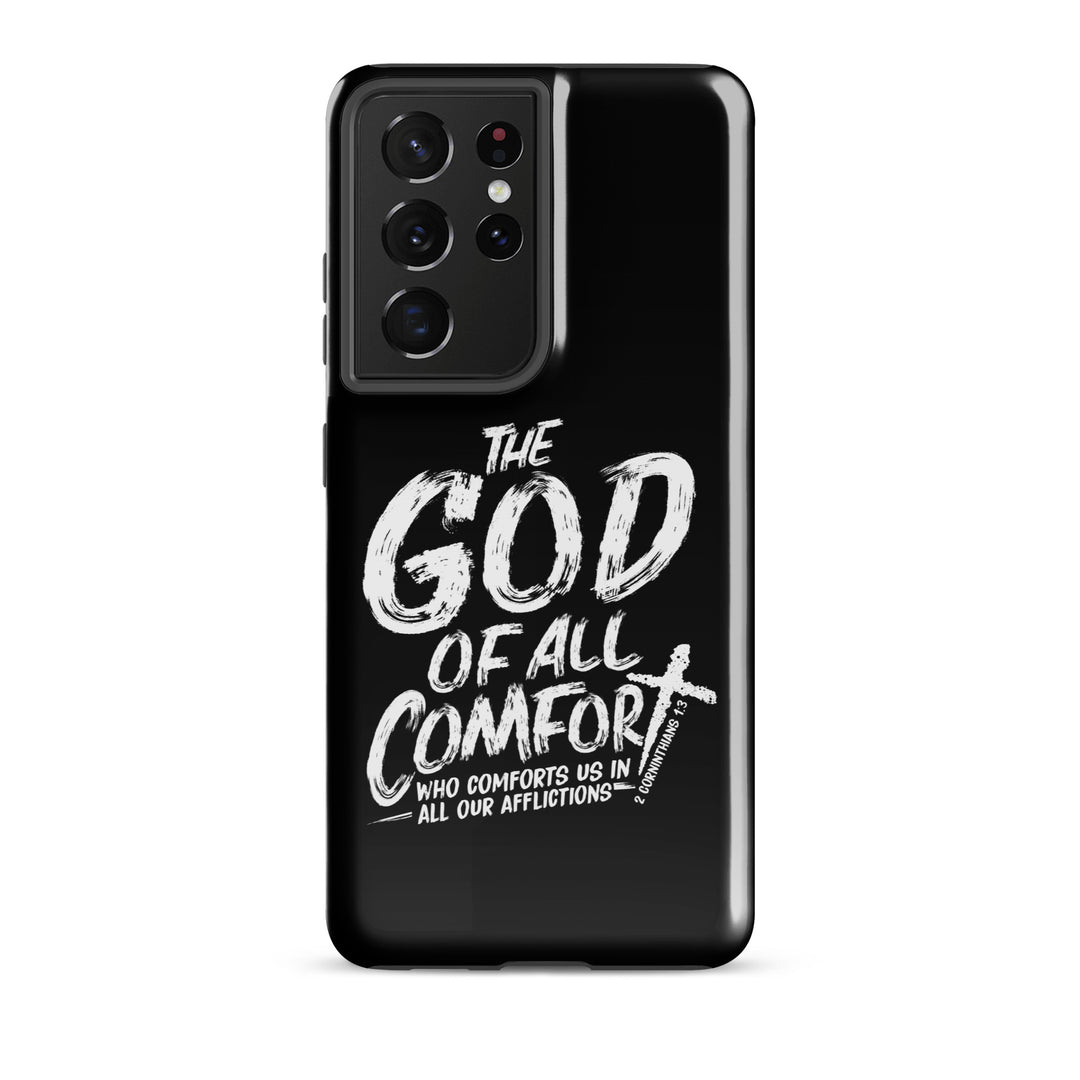 Christian Phone Case God of All Comfort Black for Samsung® Samsung® Phone Cases Glossy Samsung Galaxy S21 Ultra 