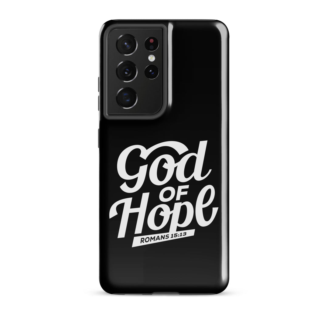 Christian Phone Case God of Hope Black for Samsung® Samsung® Phone Cases Glossy Samsung Galaxy S21 Ultra 