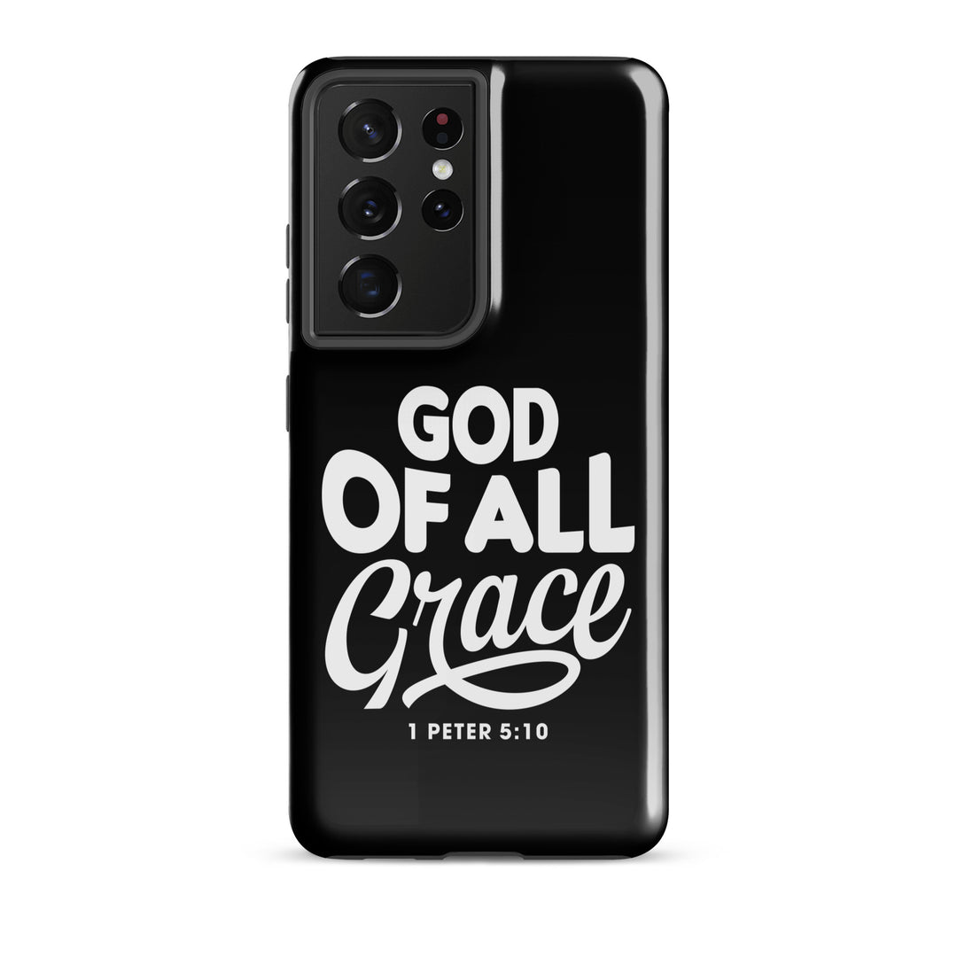 Christian Phone Case God of All Grace Black for Samsung® Samsung® Phone Cases Glossy Samsung Galaxy S21 Ultra 