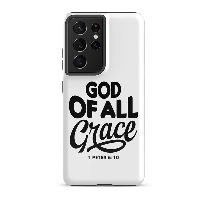 Christian Phone Case God of All Grace White for Samsung® Samsung® Phone Cases Glossy Samsung Galaxy S21 Ultra 