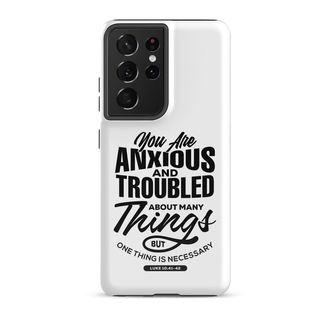 Christian Phone Case Anxious And Troubled White for Samsung® Samsung® Phone Cases Glossy Samsung Galaxy S21 Ultra 