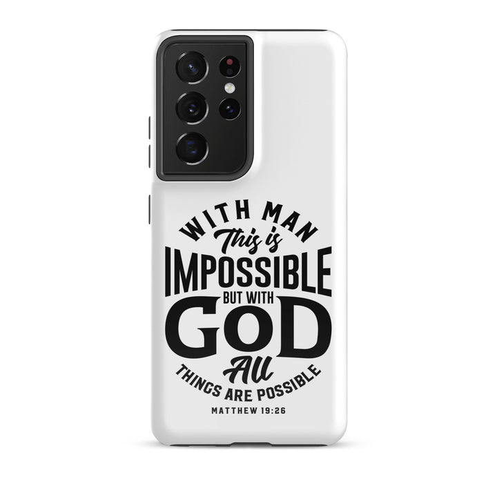 Christian Phone Case All Things Possible White for Samsung® Samsung® Phone Cases Glossy Samsung Galaxy S21 Ultra 