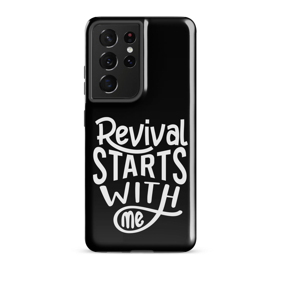 Christian Phone Case Revival Starts With Me Black for Samsung® Samsung® Phone Cases Glossy Samsung Galaxy S21 Ultra 