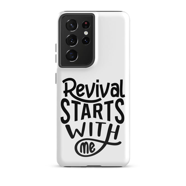 Christian Phone Case Revival Starts With Me White for Samsung® Samsung® Phone Cases Glossy Samsung Galaxy S21 Ultra 