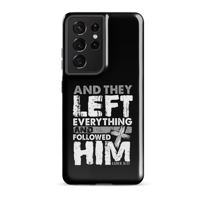 Christian Phone Case Left Everything Cross Black for Samsung® Samsung® Phone Cases Glossy Samsung Galaxy S21 Ultra 