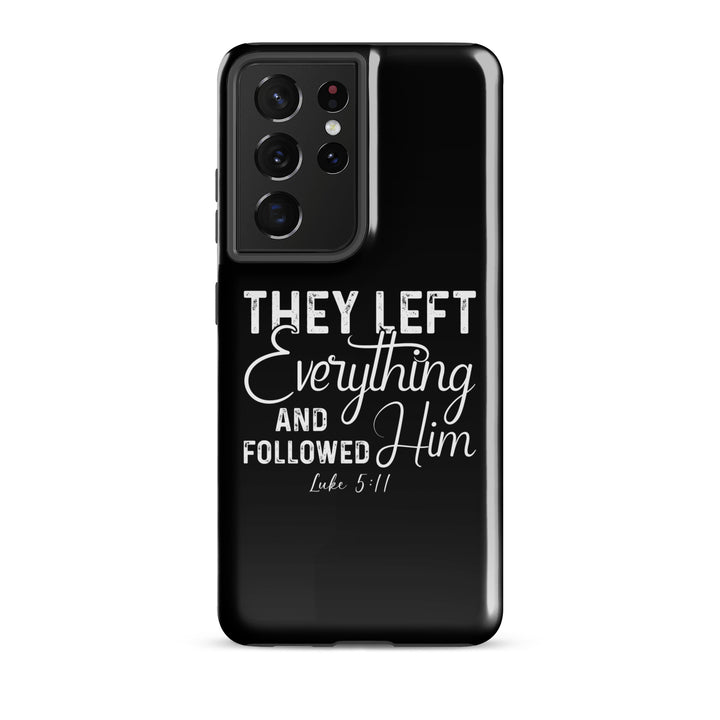 Christian Phone Case Left Everything Black for Samsung® Samsung® Phone Cases Glossy Samsung Galaxy S21 Ultra 