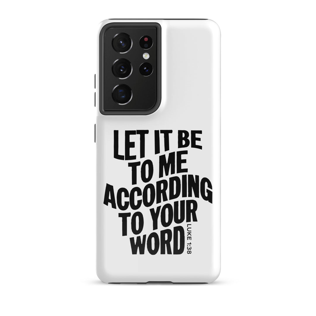 Christian Phone Case According To Your Word White for Samsung® Samsung® Phone Cases Glossy Samsung Galaxy S21 Ultra 