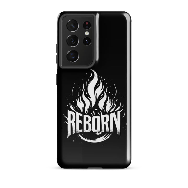 Christian Phone Case Reborn Black for Samsung® Samsung® Phone Cases Glossy Samsung Galaxy S21 Ultra 