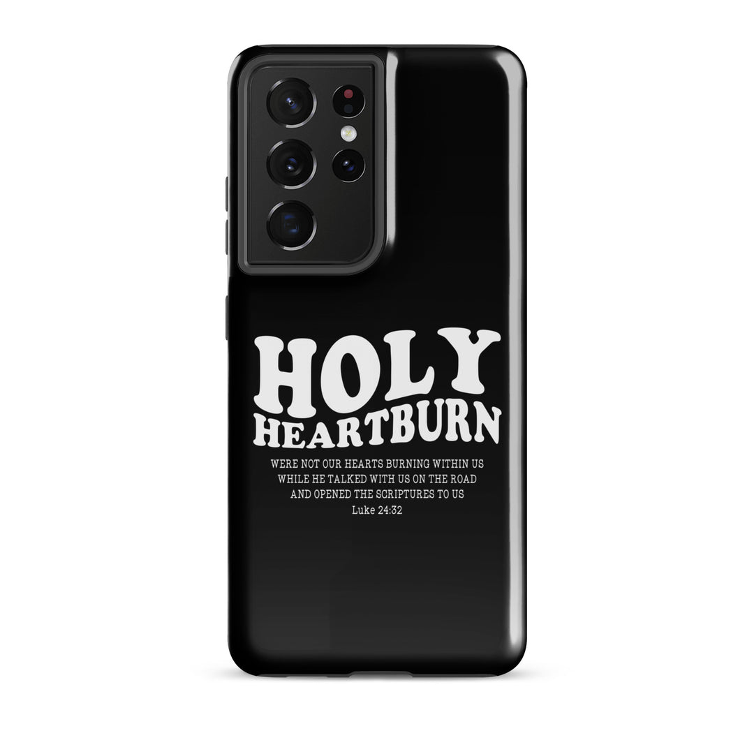 Christian Phone Case Holy Heartburn Black for Samsung® Samsung® Phone Cases Glossy Samsung Galaxy S21 Ultra 