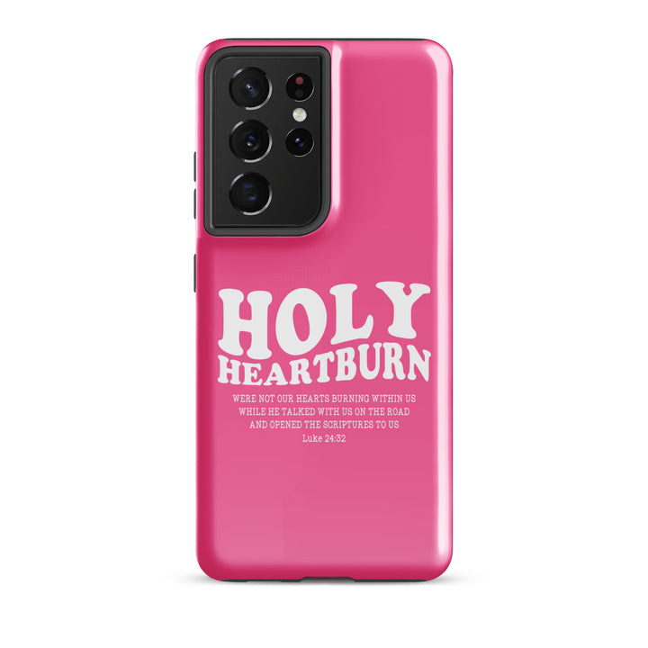 Christian Phone Case Holy Heartburn Pink for Samsung® Samsung® Phone Cases Glossy Samsung Galaxy S21 Ultra 