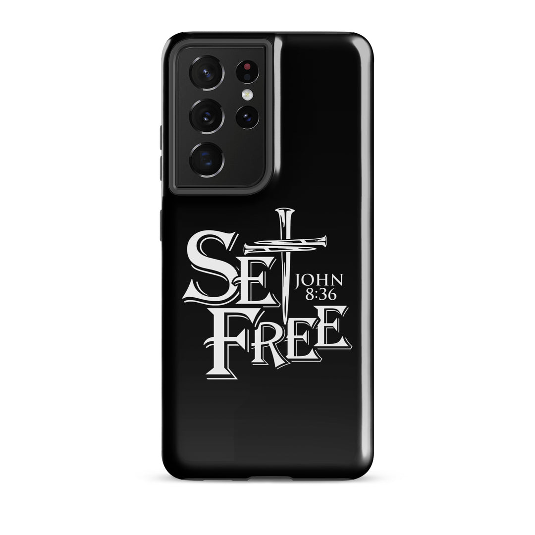 Christian Phone Case Set Free Black for Samsung® Samsung® Phone Cases Glossy Samsung Galaxy S21 Ultra 