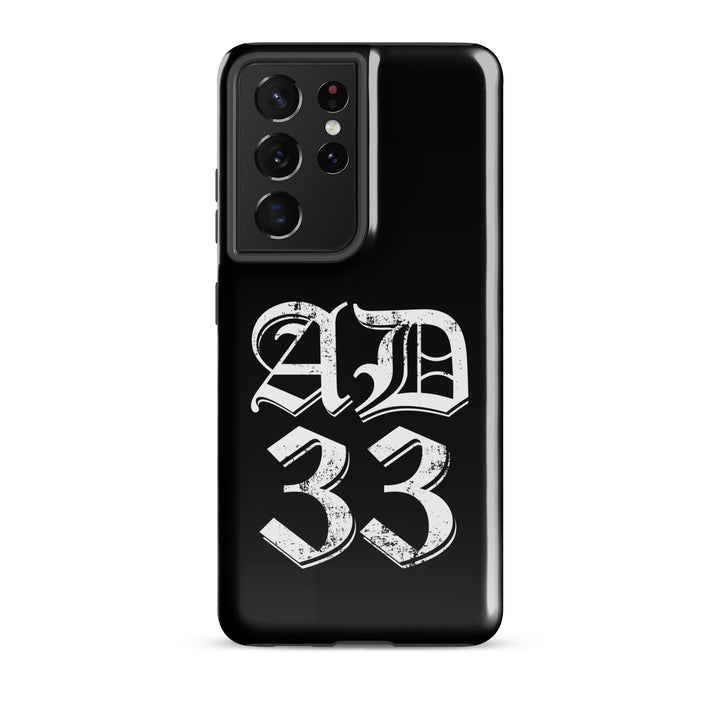 Christian Phone Case AD 33 Old English Black for Samsung® Samsung® Phone Cases Glossy Samsung Galaxy S21 Ultra 