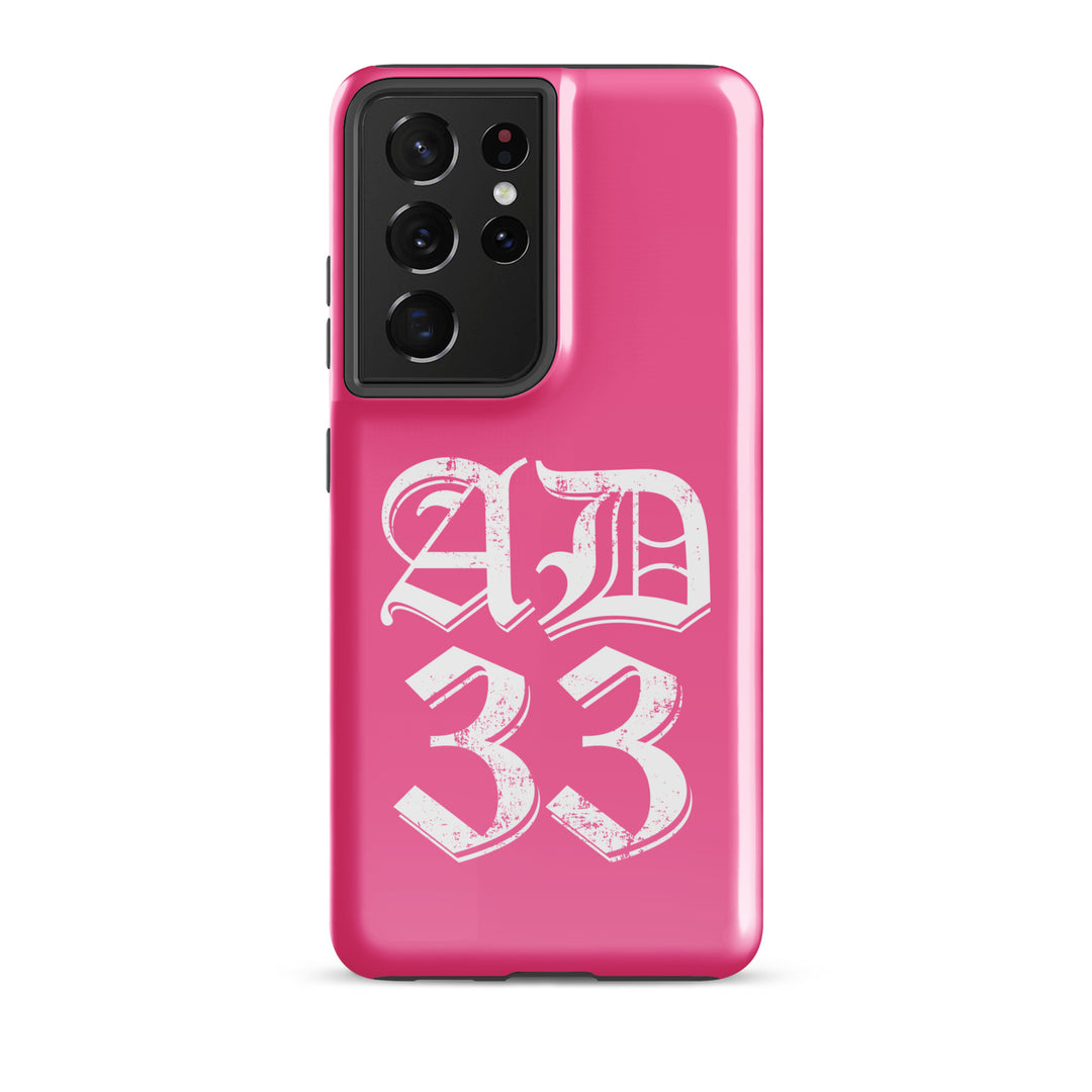 Christian Phone Case AD 33 Old English Pink for Samsung® Samsung® Phone Cases Glossy Samsung Galaxy S21 Ultra 