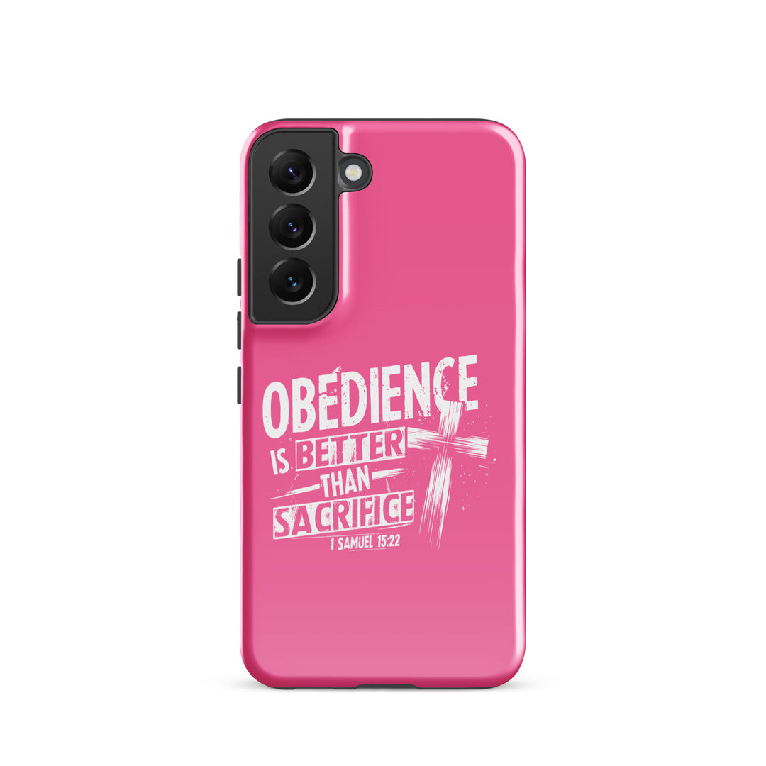 Christian Phone Case Obedience Is Better for Samsung® Samsung® Phone Cases Glossy Samsung Galaxy S22 