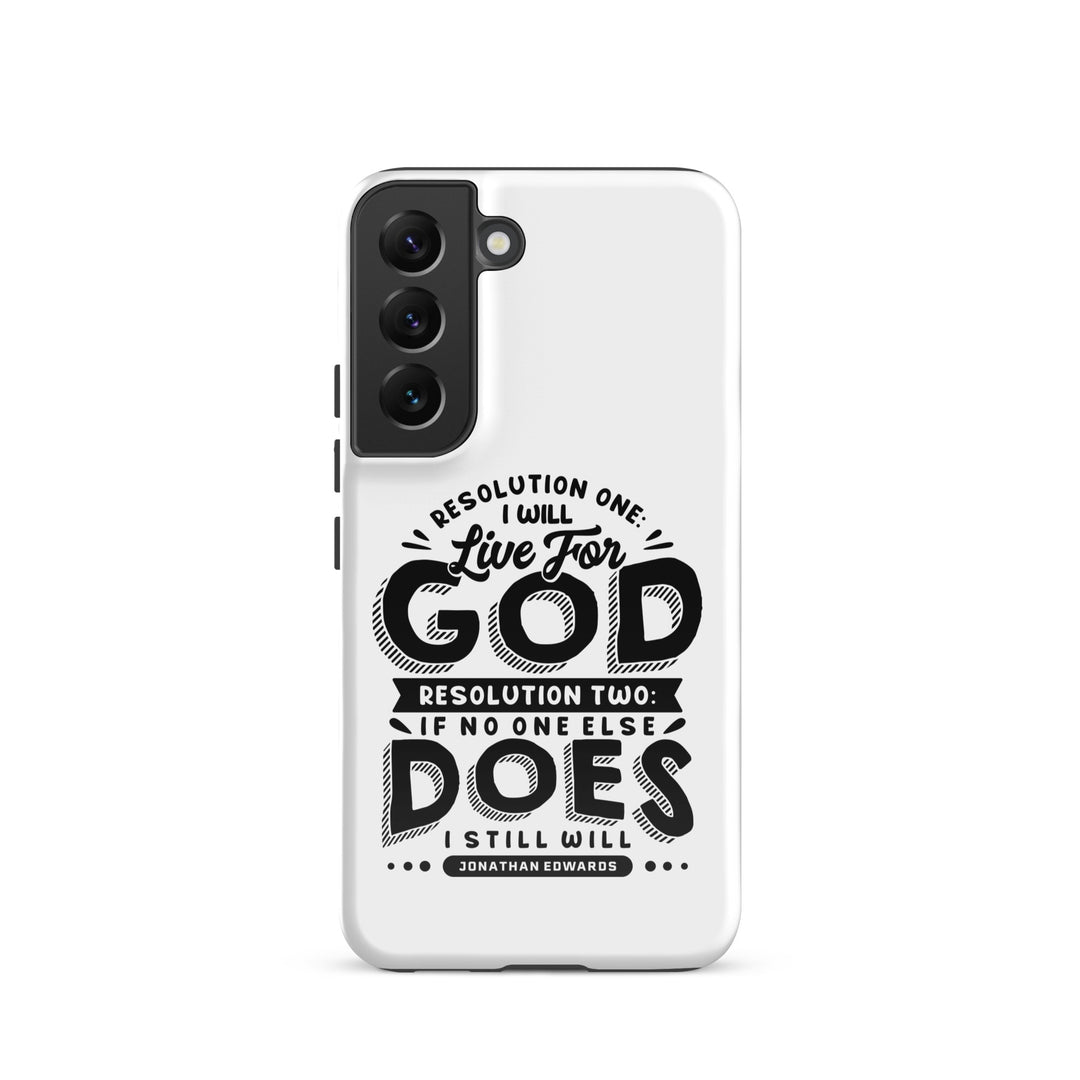 Christian Phone Case Live For God White for Samsung® Samsung® Phone Cases Glossy Samsung Galaxy S22 