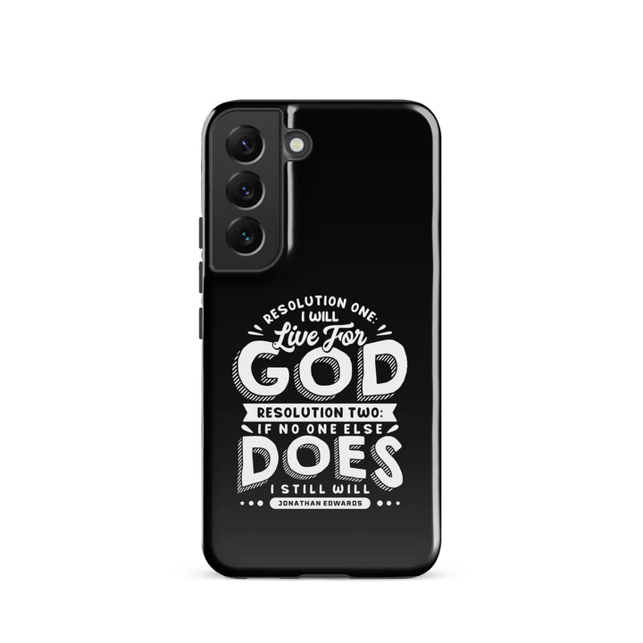 Christian Phone Case Live For God Black for Samsung® Samsung® Phone Cases Glossy Samsung Galaxy S22 