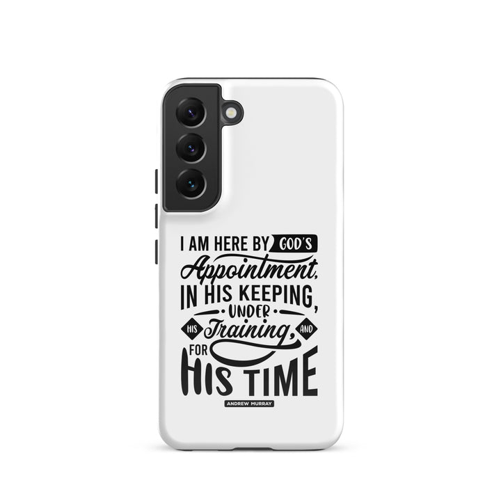 Christian Phone Case His Time White for Samsung® Samsung® Phone Cases Glossy Samsung Galaxy S22 