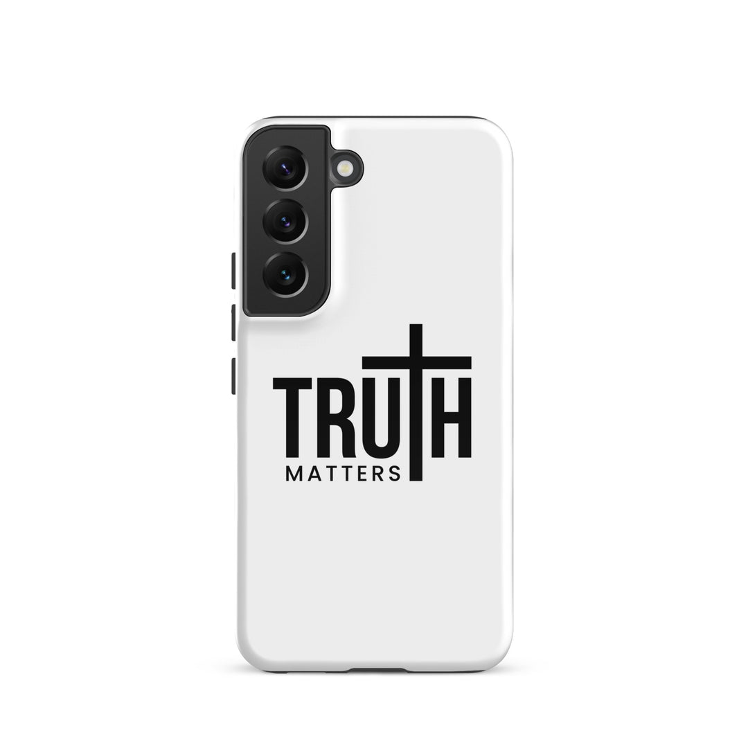 Christian Phone Case Truth Matters White for Samsung® Samsung® Phone Cases Glossy Samsung Galaxy S22 