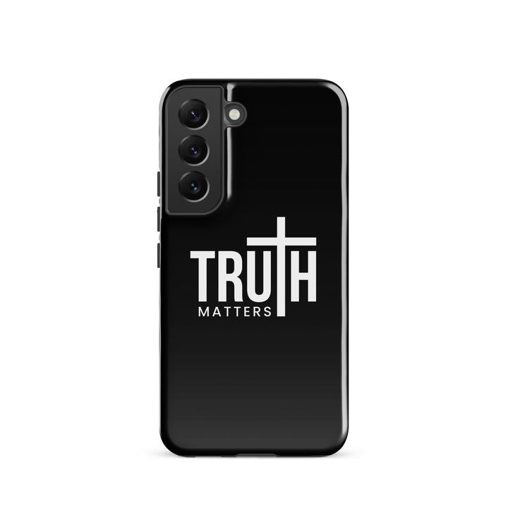 Christian Phone Case Truth Matters Black for Samsung® Samsung® Phone Cases Glossy Samsung Galaxy S22 