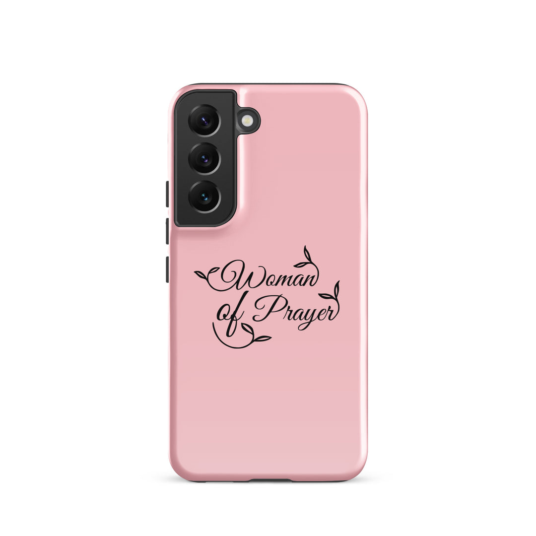 Christian Phone Case Woman of Prayer Pink for Samsung® Samsung® Phone Cases Glossy Samsung Galaxy S22 