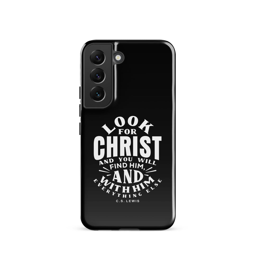 Christian Phone Case Look For Christ Black for Samsung® Samsung® Phone Cases Glossy Samsung Galaxy S22 