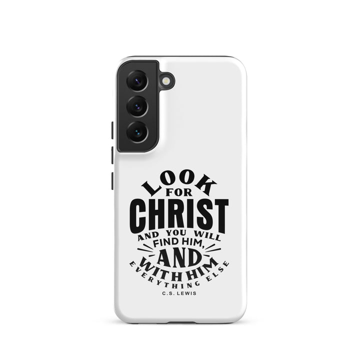 Christian Phone Case Look For Christ White for Samsung® Samsung® Phone Cases Glossy Samsung Galaxy S22 