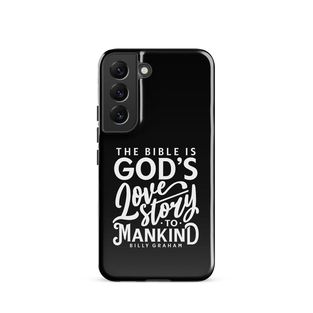 Christian Phone Case God's Love Story Black for Samsung® Samsung® Phone Cases Glossy Samsung Galaxy S22 