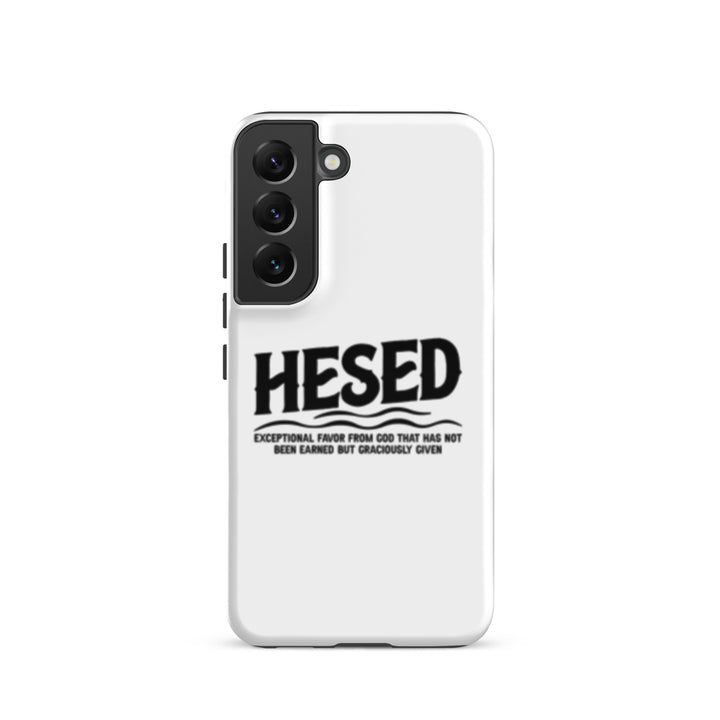 Christian Phone Case Hesed Exceptional Favor White for Samsung® Samsung® Phone Cases Glossy Samsung Galaxy S22 