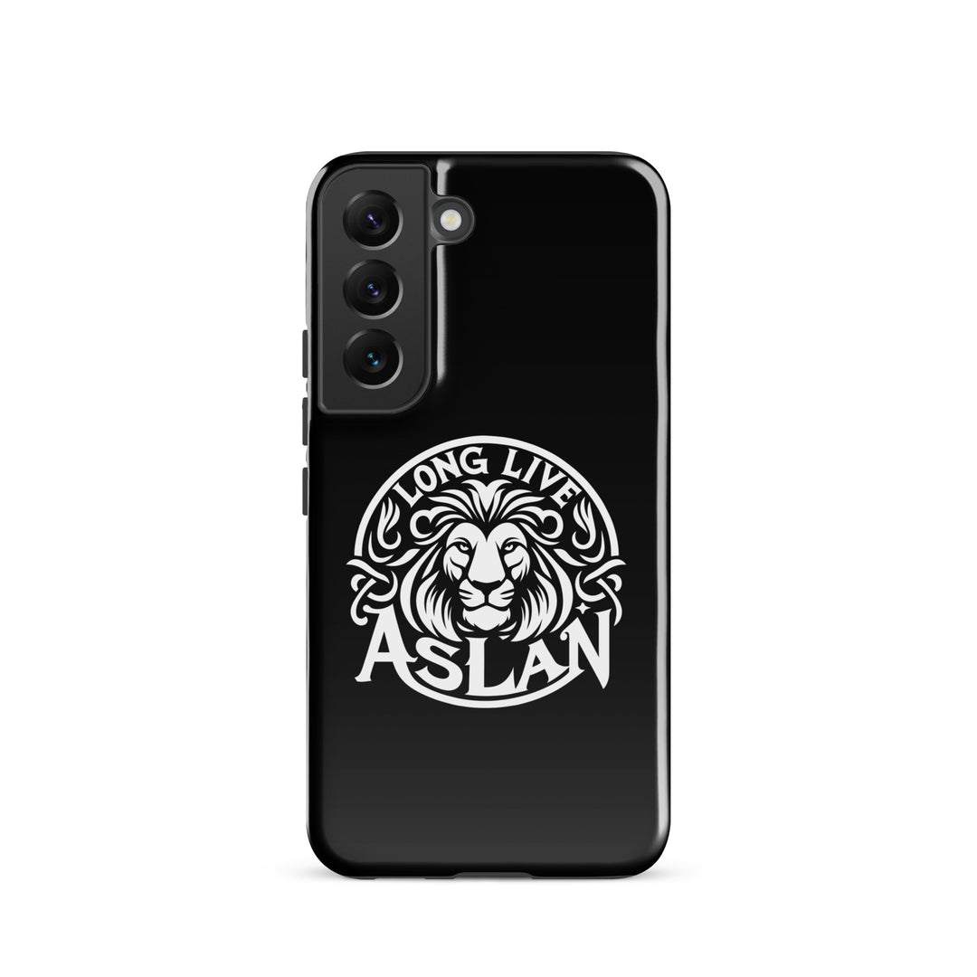 Christian Phone Case Long Live Aslan Black for Samsung® Samsung® Phone Cases Glossy Samsung Galaxy S22 