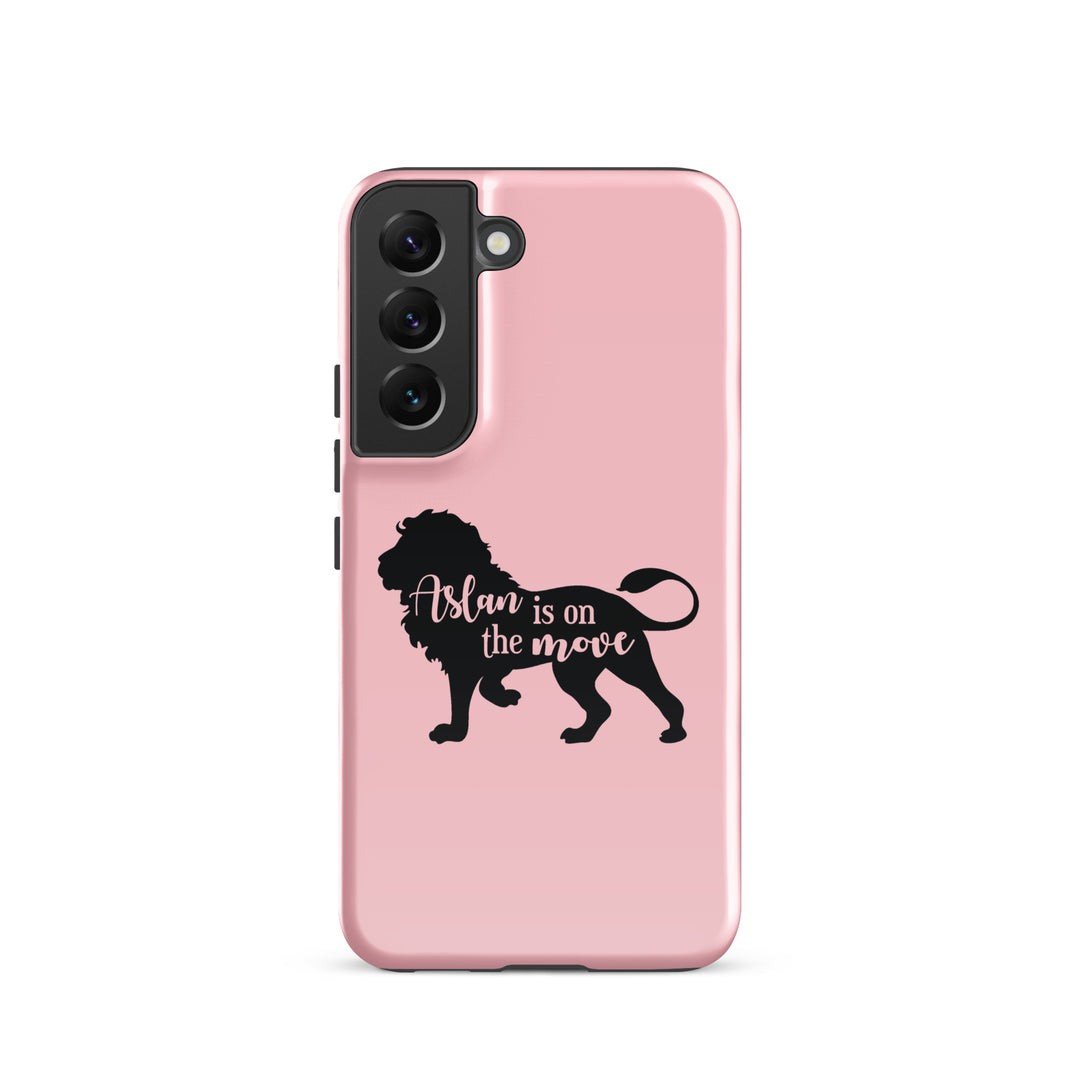 Christian Phone Case Aslan Is On The Move Pink for Samsung® Samsung® Phone Cases Glossy Samsung Galaxy S22 