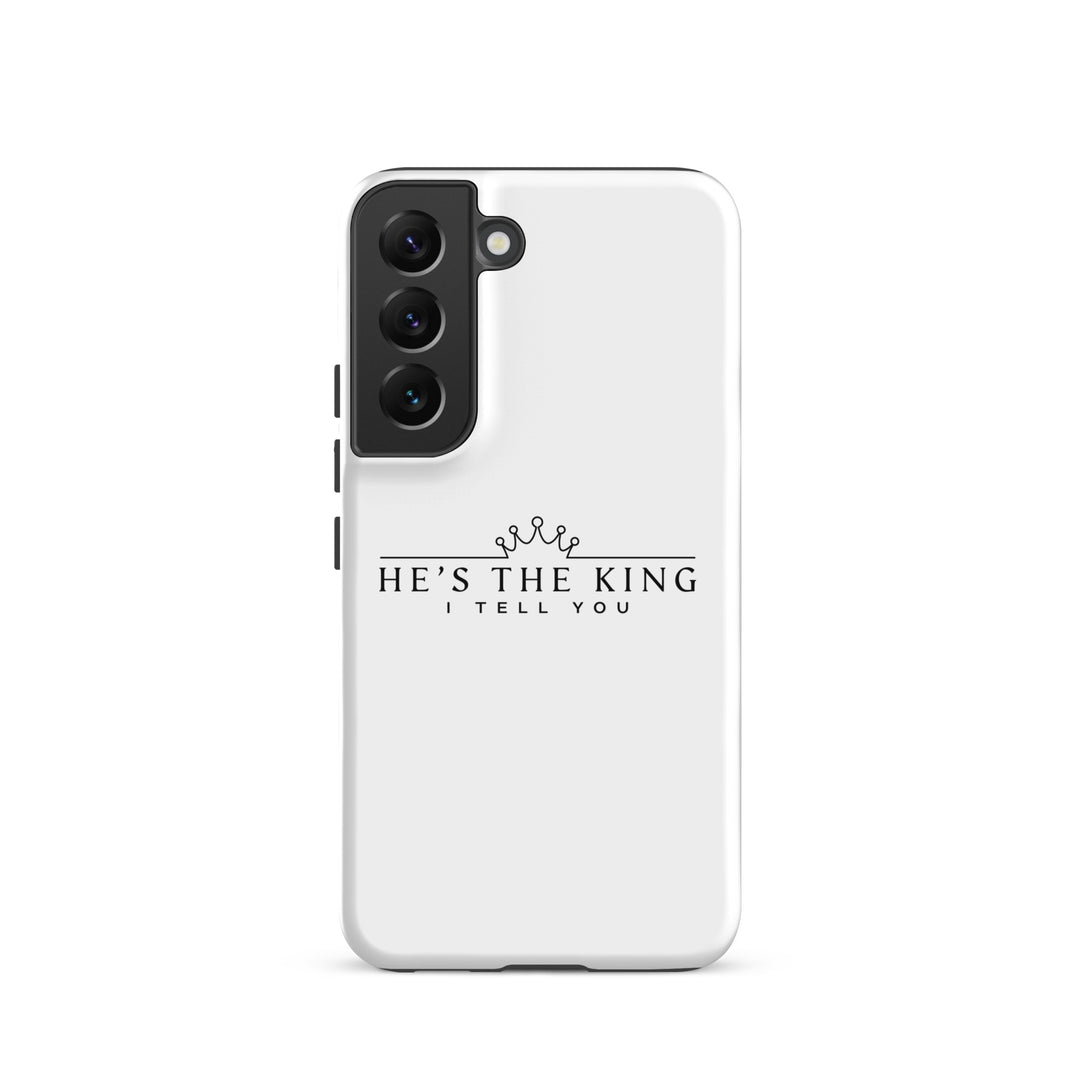 Christian Phone Case He's The King White for Samsung® Samsung® Phone Cases Glossy Samsung Galaxy S22 