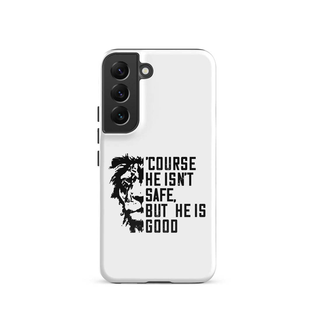 Christian Phone Case 'Course He Isn't Safe White for Samsung® Samsung® Phone Cases Glossy Samsung Galaxy S22 