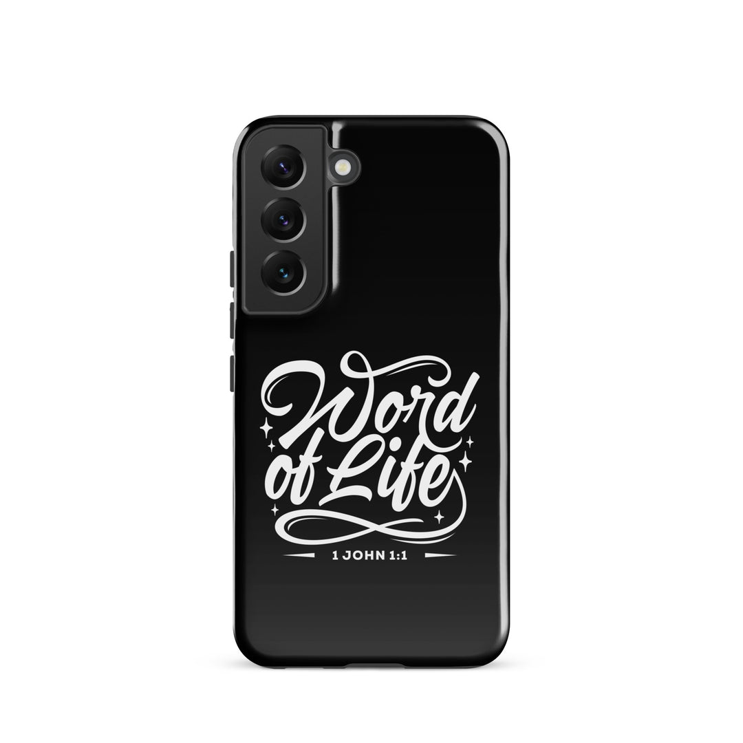 Christian Phone Case Word of Life Black for Samsung® Samsung® Phone Cases Glossy Samsung Galaxy S22 