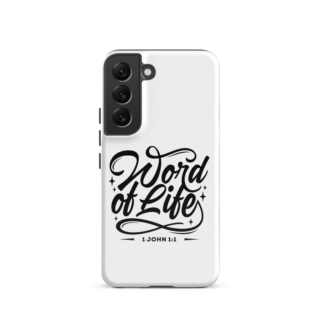 Christian Phone Case Word of Life White for Samsung® Samsung® Phone Cases Glossy Samsung Galaxy S22 