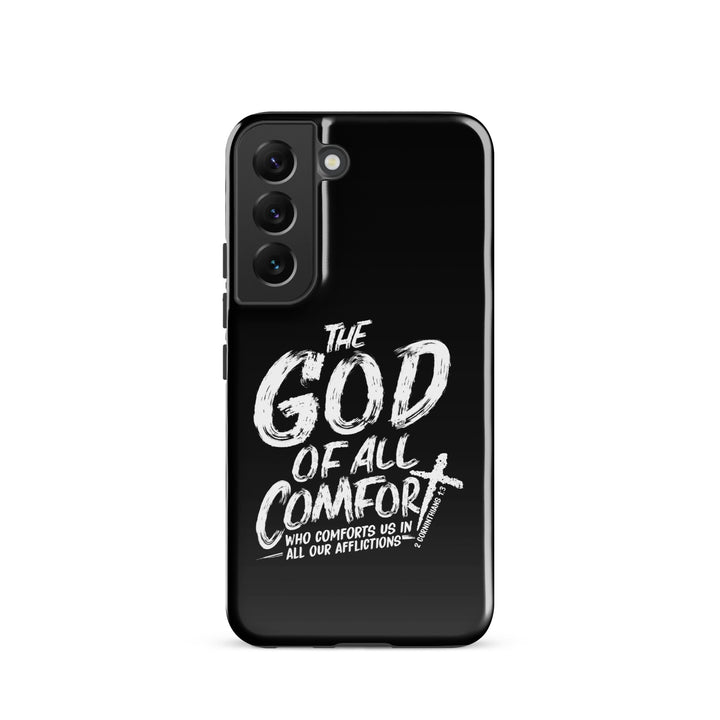 Christian Phone Case God of All Comfort Black for Samsung® Samsung® Phone Cases Glossy Samsung Galaxy S22 