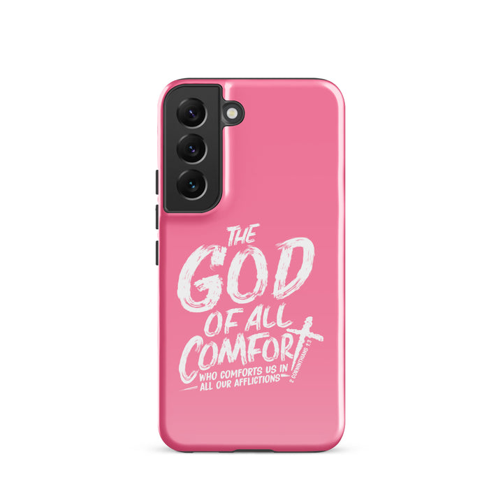 Christian Phone Case God of All Comfort Pink for Samsung® Samsung® Phone Cases Glossy Samsung Galaxy S22 