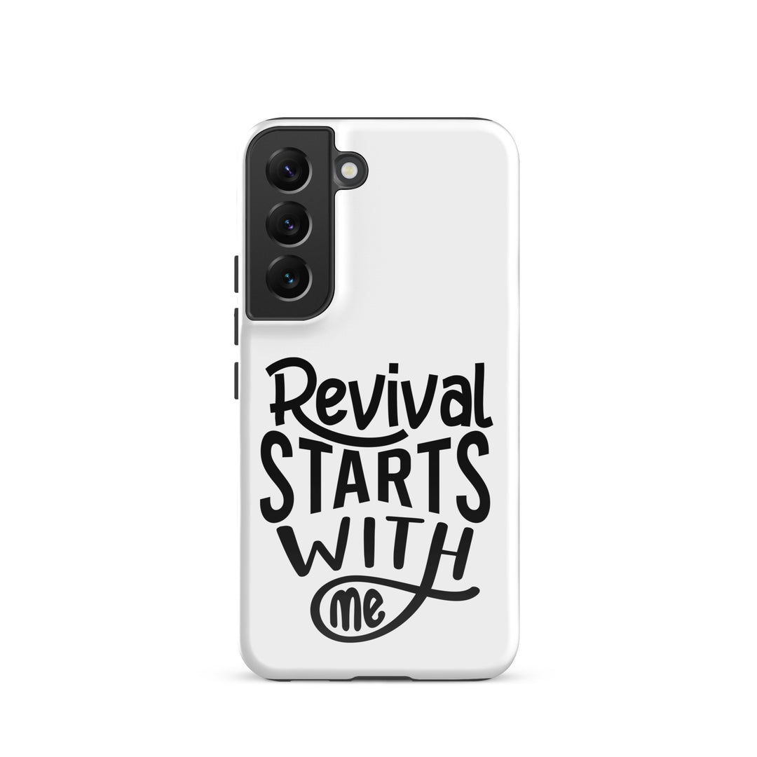 Christian Phone Case Revival Starts With Me White for Samsung® Samsung® Phone Cases Glossy Samsung Galaxy S22 