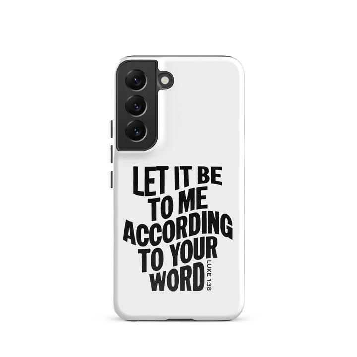 Christian Phone Case According To Your Word White for Samsung® Samsung® Phone Cases Glossy Samsung Galaxy S22 