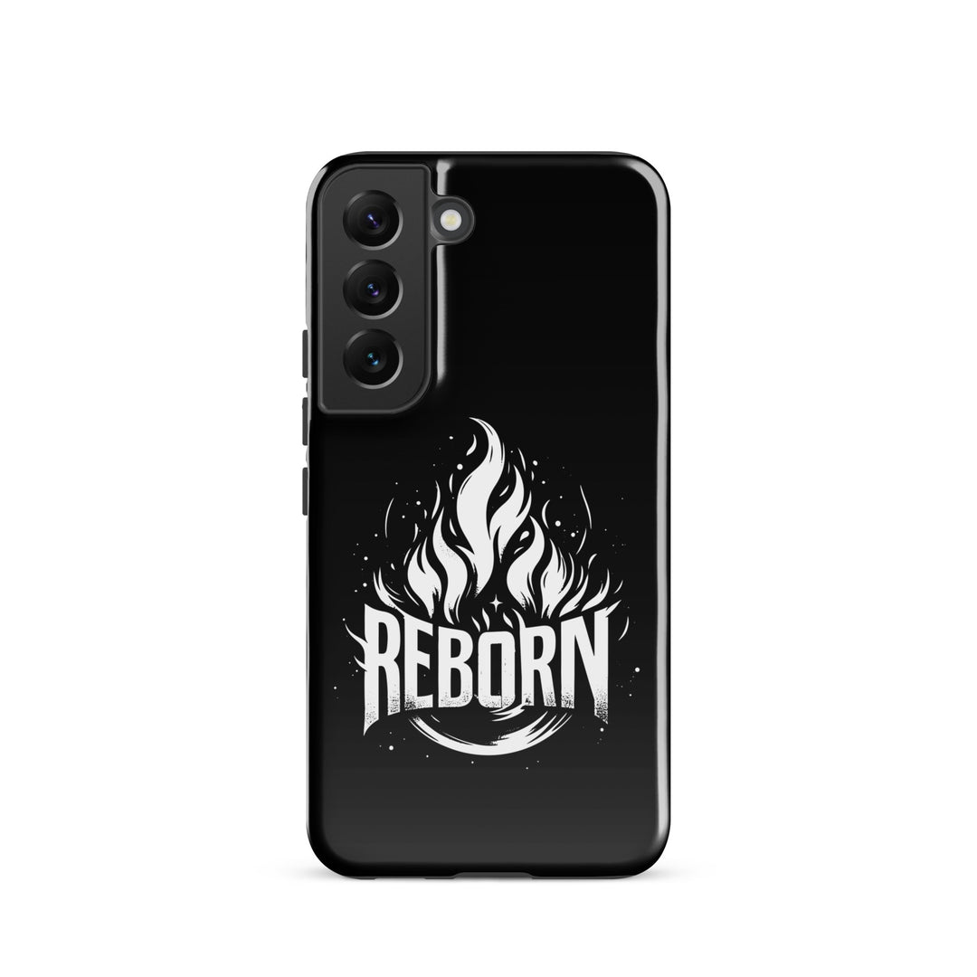 Christian Phone Case Reborn Black for Samsung® Samsung® Phone Cases Glossy Samsung Galaxy S22 