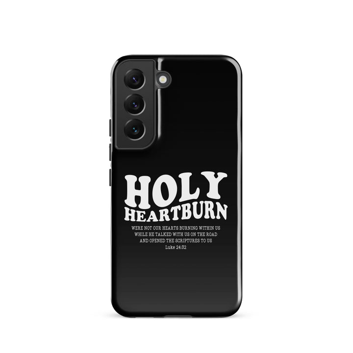 Christian Phone Case Holy Heartburn Black for Samsung® Samsung® Phone Cases Glossy Samsung Galaxy S22 